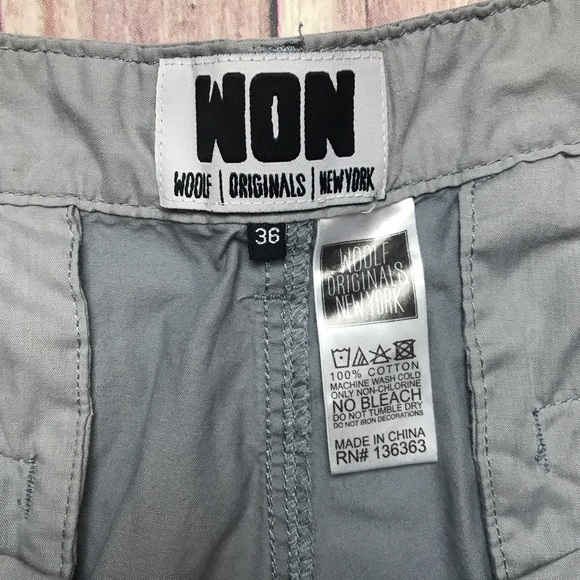 WON Woolf Originals New York Gray Shorts 36 - Picture 3 of 5